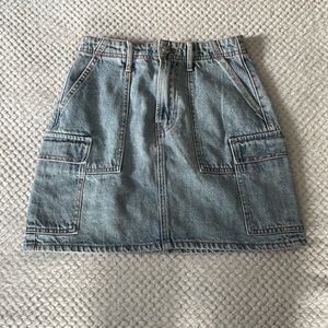 Pacsun denim cargo mini skirt.Color-light washed blue. Size 0 in US womens